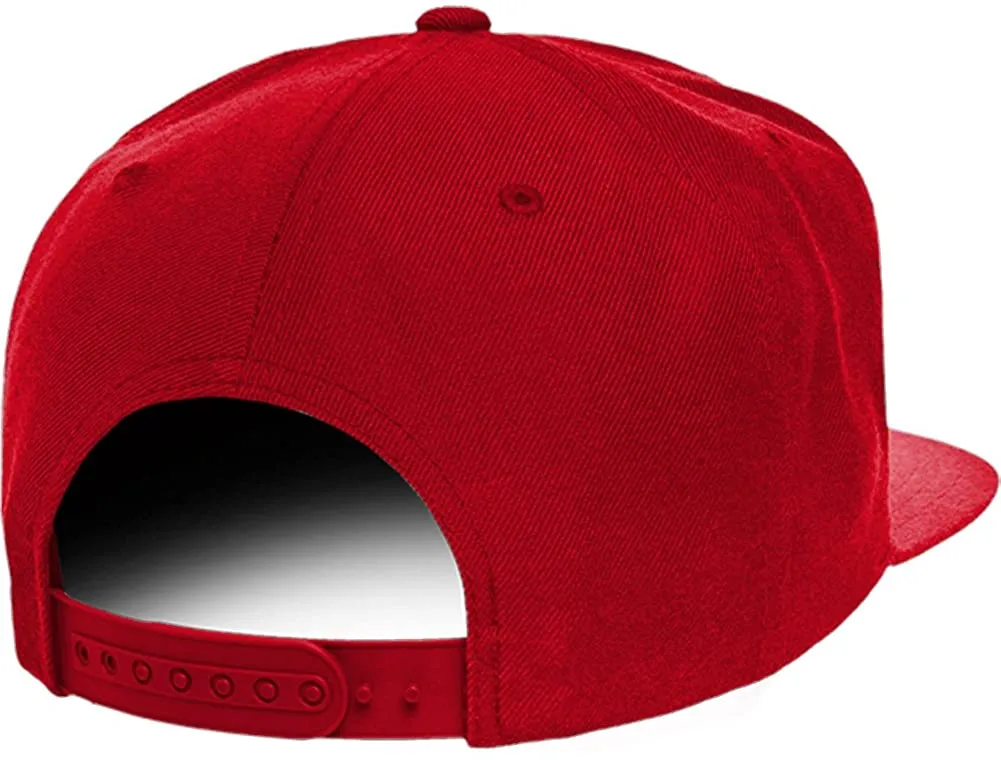Trendy Apparel Shop Number 15 Collegiate Varsity Font Embroidered Flat Bill Snapback Cap