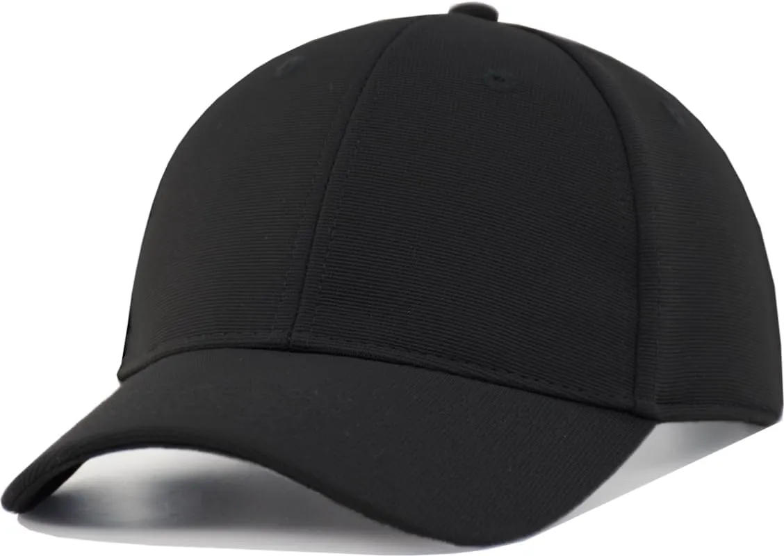 TSSGBL M,L,XL,XXL Men's Premium Plain Structured Crown Baseball Hats Adjustable Blank Ball Caps with Reflective Sandwich Brim