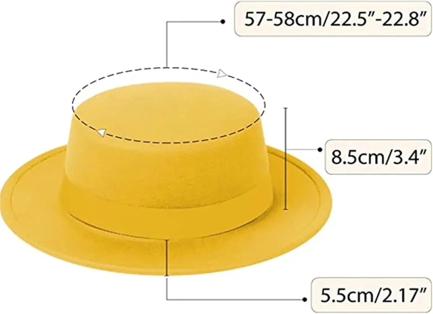 Unisex Wool Fedora Hat - Wide Brim For Church Jazz