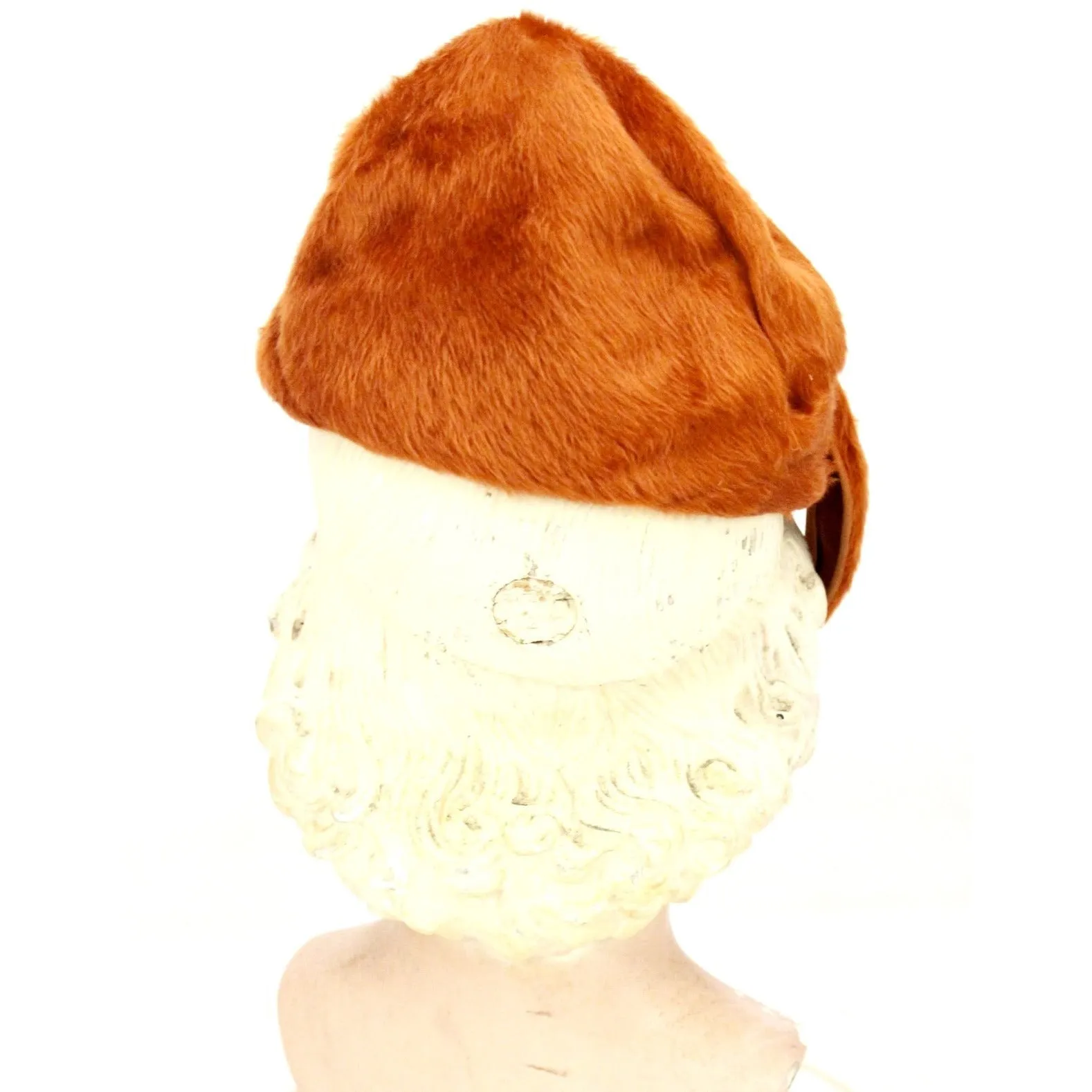 Vintage Norman Durand Original Burnt Orange Felt Fur Hat 1940s Church Theater