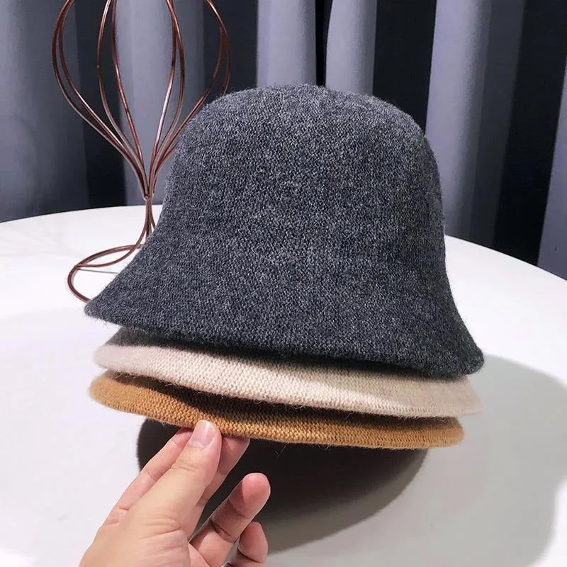 Vintage Style Everyday Solid-Color Warm Wool Cloche Hats