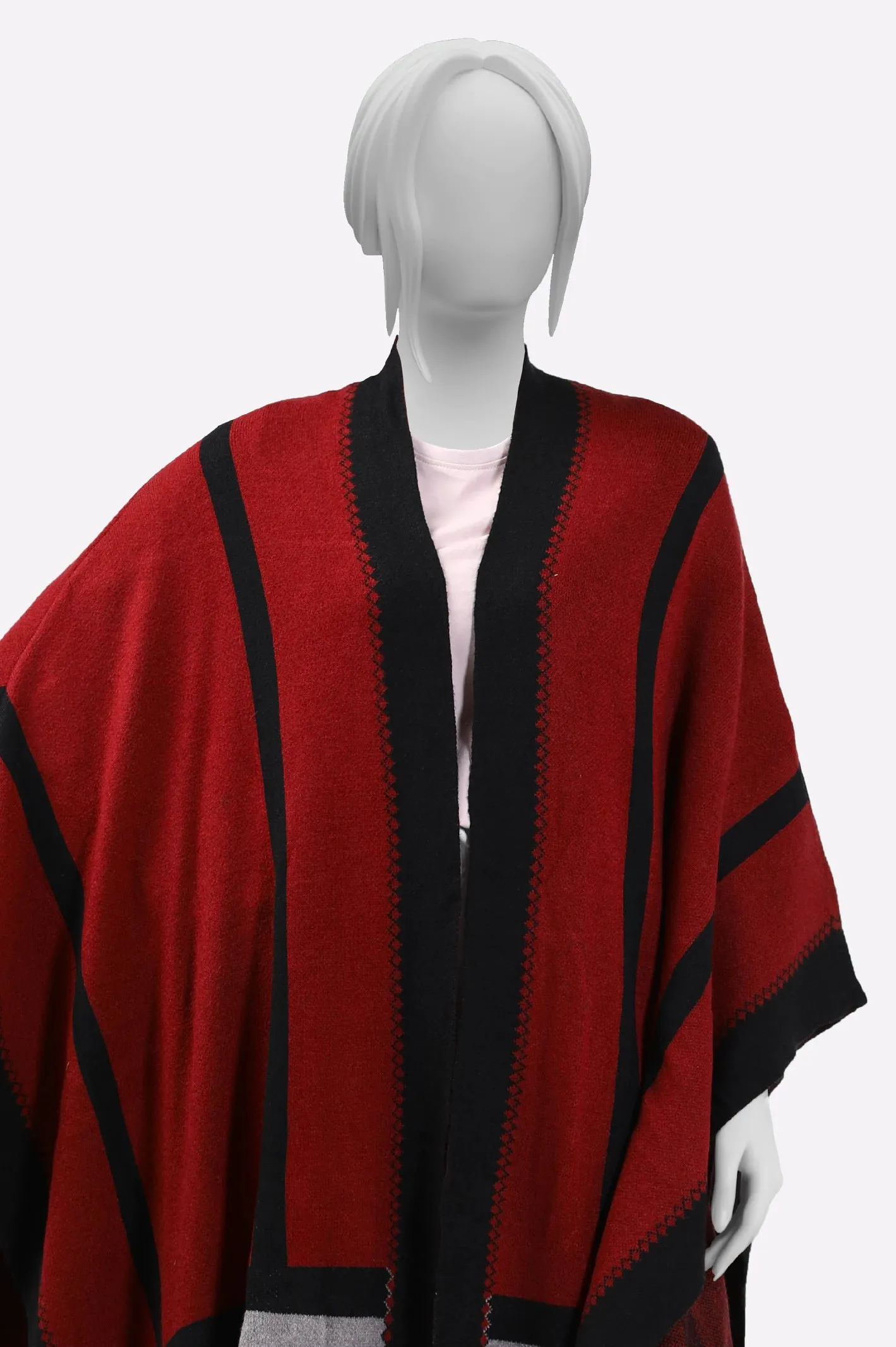 Women's Maroon Cap Shawl