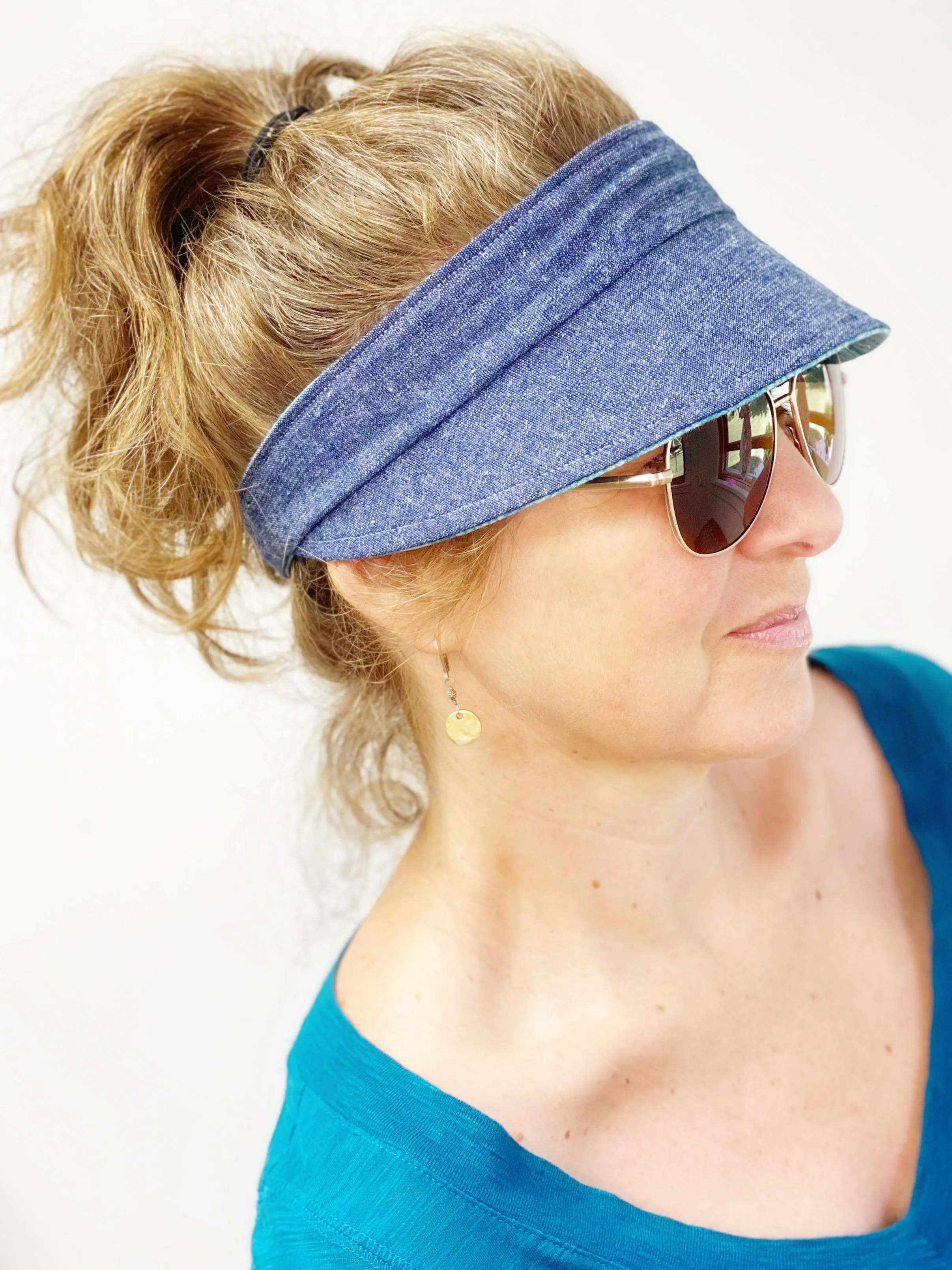 Women's Sun Visor, Summer Hat for Women, Running Visor for Women, Visor for Summer, Large Visor for Big Heads, Topless Bun Visor