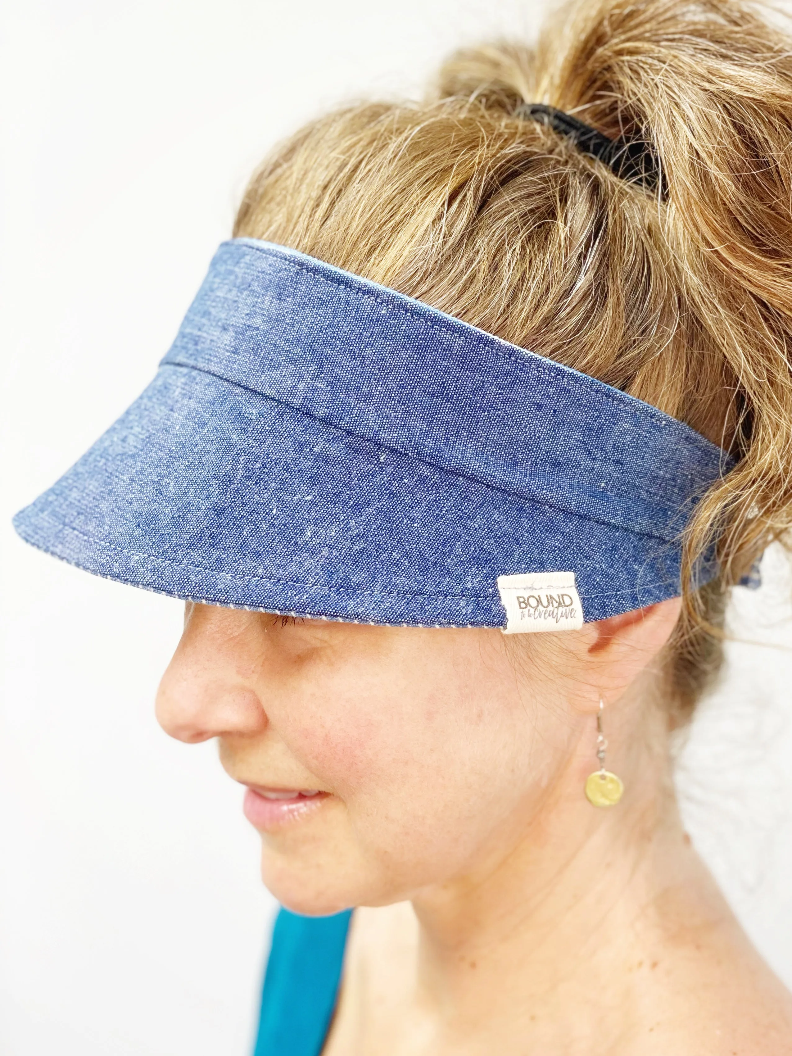 Women's Sun Visor, Summer Hat for Women, Running Visor for Women, Visor for Summer, Large Visor for Big Heads, Topless Bun Visor