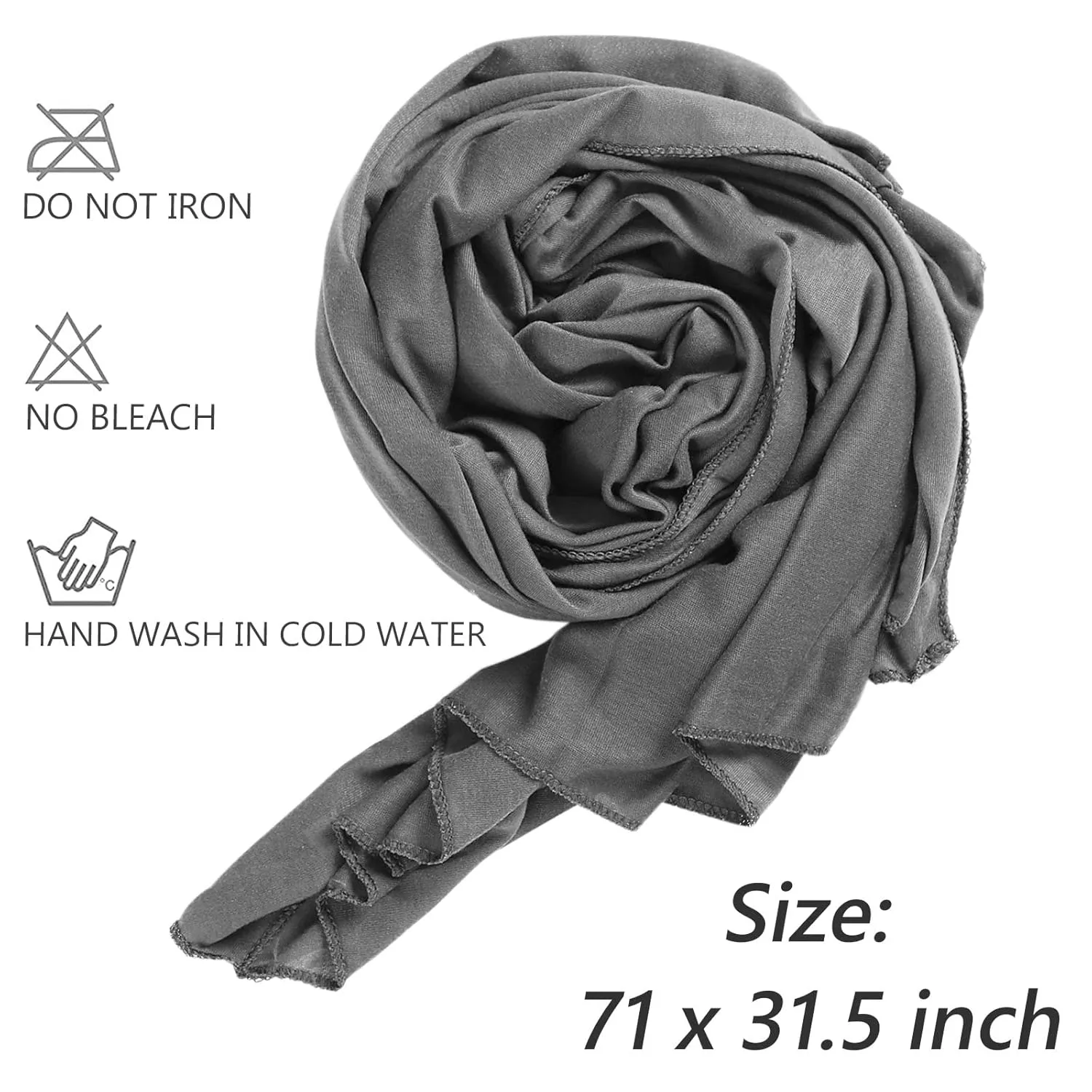 XTREND 12 Pieces Stretch Head Wrap Jersey Turban Solid Color Bohemian Dye Headwraps African Fashion Headwear Headband Extra Long Hair Scarf Soft Breathable Turban Tie for Women 12 Colors
