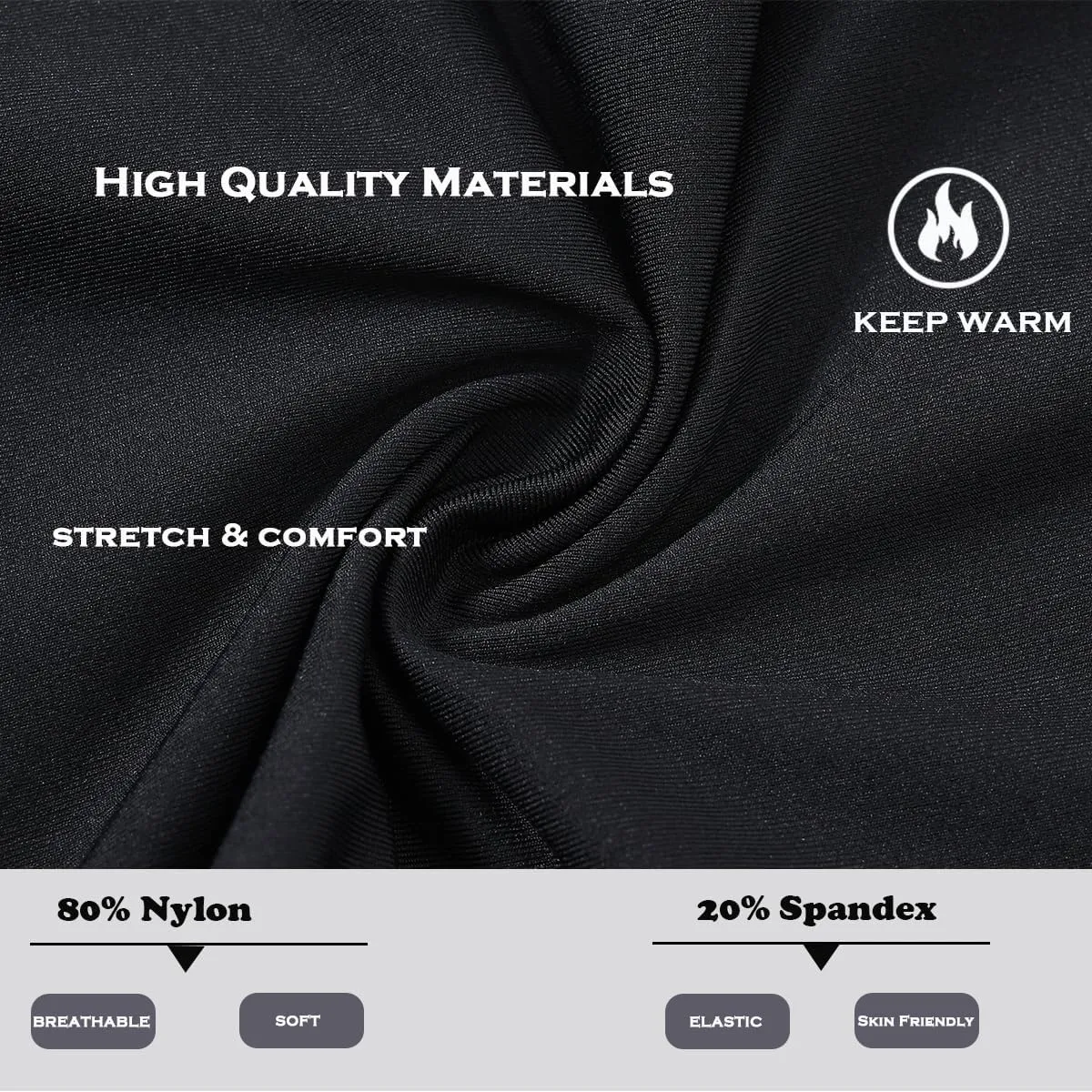 ZONBAILON Mens Thermal Underwear Front and Rear Openings Compression Pants Tights Winter Mens Base Layer Bottoms Leggings